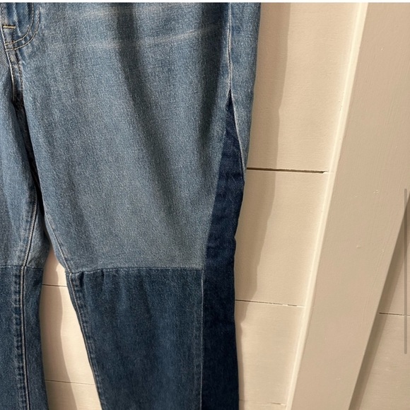 MadewellxISKO patch high rise denim flare woman 70’s inspired raw hem jean 32 - Picture 5 of 11